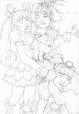 桜井貴 「プリキュア大戦図絵」(下書き 部分)2016