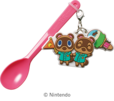 「​​​まめきち＆つぶきち 2連スプーンチャーム」＜価格：スモールダブル 680円／レギュラーダブル 930円（税込）＞【どうぶつの森とサーティワンが初コラボ！7月の新作「どうぶつの森 夏の島 ごちそうアイス」は、サカナが泳ぐ爽やかな夏の島フレーバー！】