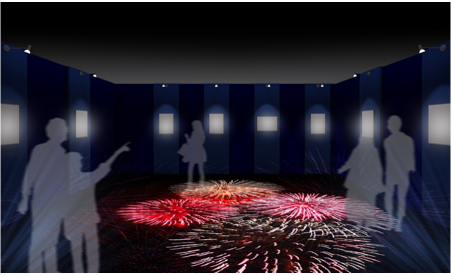 「灯りと刀剣男士」を幻想的な空間で楽しむことができる。※画像はイメージです。