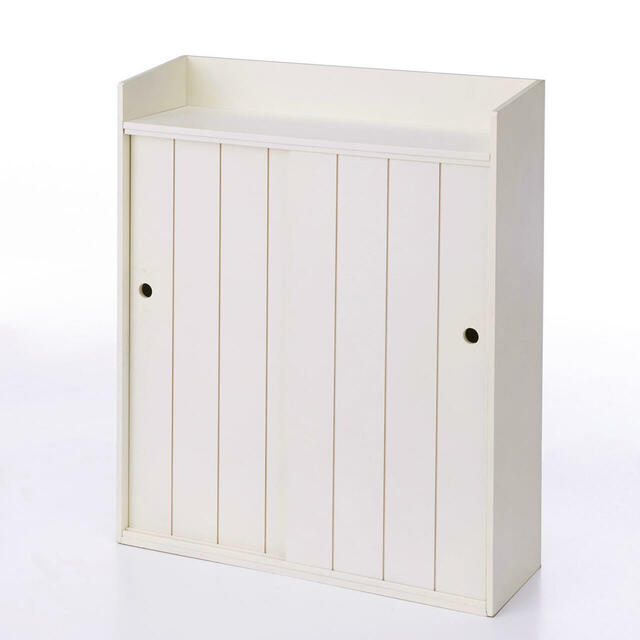 【ベルメゾン】羽目板風薄型トイレ収納ラック