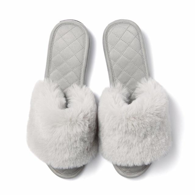 エコファー×プレート ルームシューズ