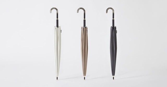 【Shupatto アンブレラ UV】左よりシェルホワイト、パウダーブラウン、シェードブラック