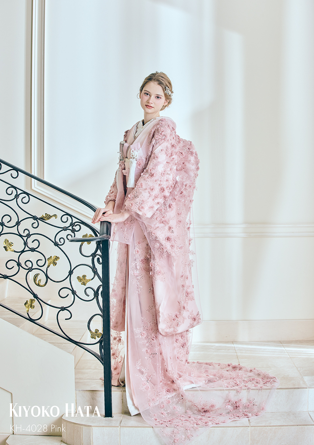 【クラウディア】KIYOKO HATA（キヨコハタ）新作ウェディングドレス｜KH-4028_Pink