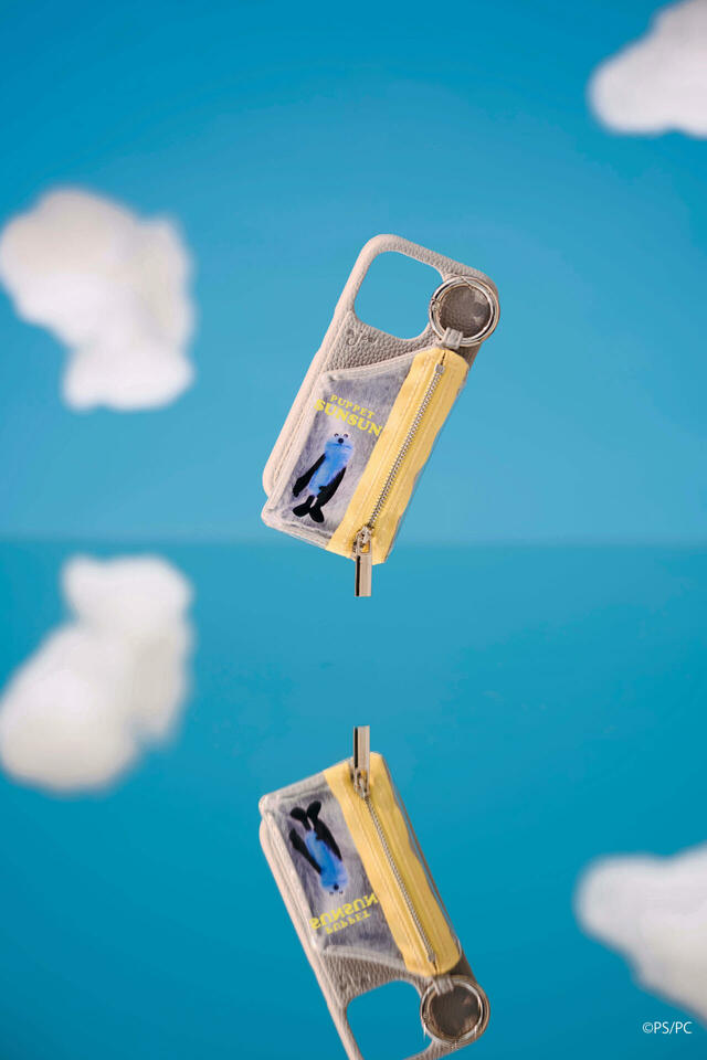 【エジュー×パペットスンスン cadenas zipphone case shoulder】機能性抜群のスマホケース!こちらはiPhone用(税込9,900円)