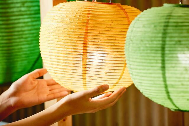 【BEB5土浦】「メロンまるごとフェス」提灯 メロンの繊維が入っています