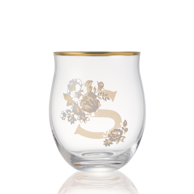 フラワー イニシャル グラス