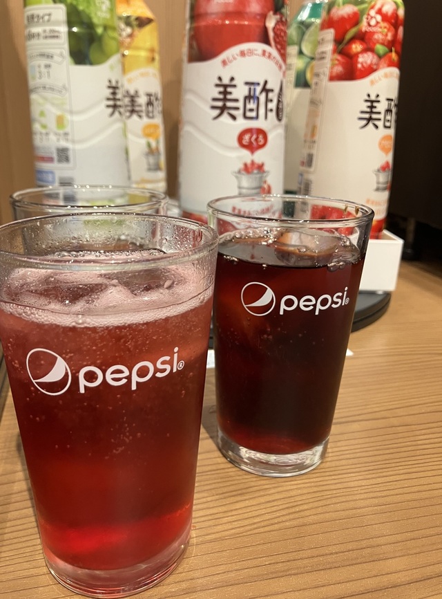 食べ放題に付いてくるドリンクバーも充実！「美酢」でオリジナルドリンクを作ろう。【安楽亭の焼肉食べ放題】