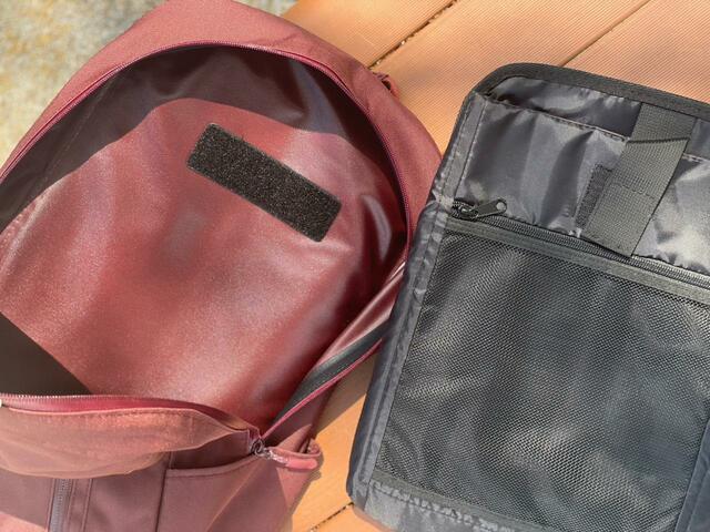 【WORKMAN　防水デイバッグ】マジックテープで簡単に取れる