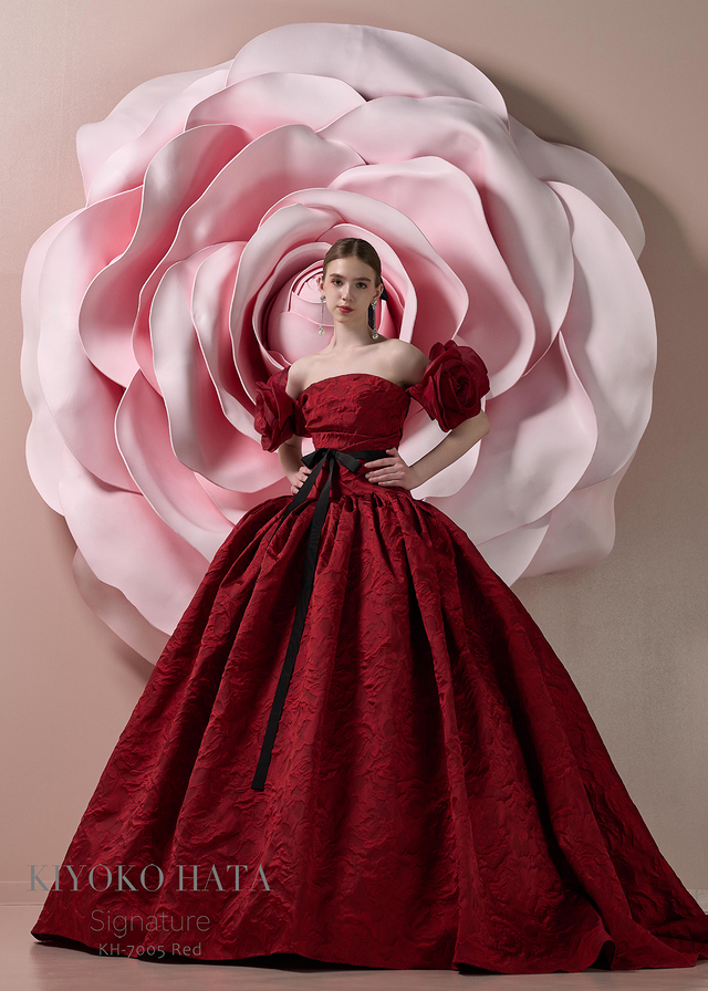 【クラウディア】KIYOKO HATA（キヨコハタ）新作ウェディングドレス｜KH-7005_red