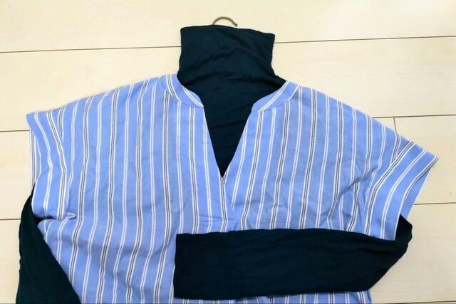 【coen(コーエン) MARKET スキッパー ワンピース】タートルネックと合わせても違和感がありません