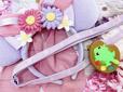 お花模様が可愛いストラップ（78cm～140cm調節可能）