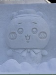 【ちいぽけ雪まつり】ちいかわの雪像