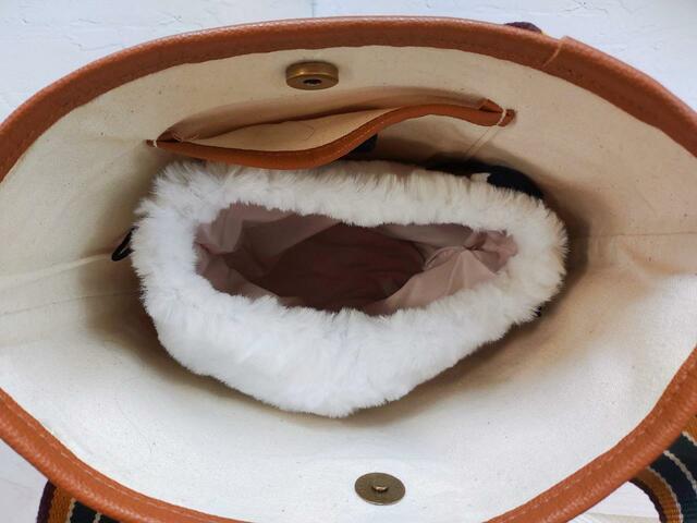 ミニトートに「バッグインバッグ」として使ってみた【ニトリ デコホーム】シマエナガ（巾着ポーチ）