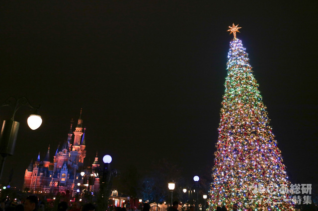 クリスマスの上海ディズニーランド