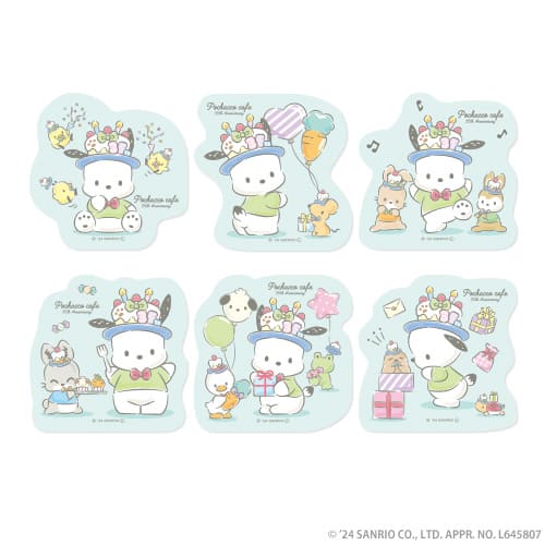 【ポチャッコカフェ】「ステッカー（ランダム6種）」605円