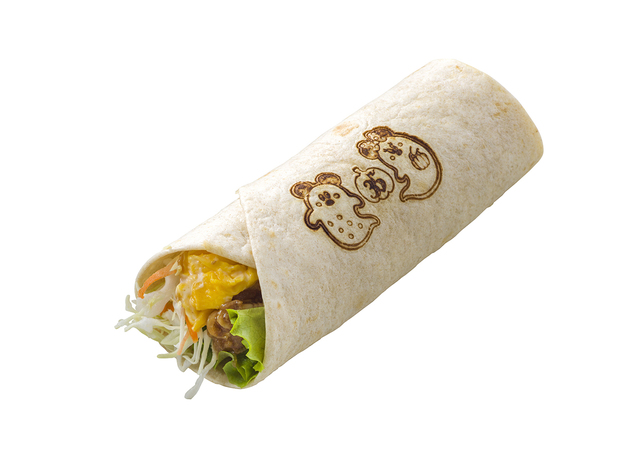 ラップサンド（焼肉＆エッグ） 500円フードブース（アドベンチャーランド側）｜プラス650円でスーベニアポーチをつけることができます。｜東京ディズニーランド「ディズニー・ハロウィーン」2018