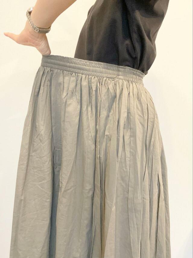 【coca コットンボイルフレアスカート】伸縮性に優れたウエストゴムなので、お腹の締め付け感も気になりません◎