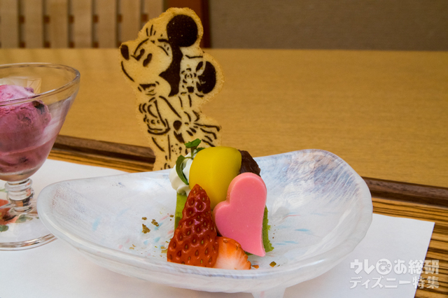 デザート〜豆乳抹茶ムース|ゆうがお(10,000円)|花 Hana|ディズニーアンバサダーホテル