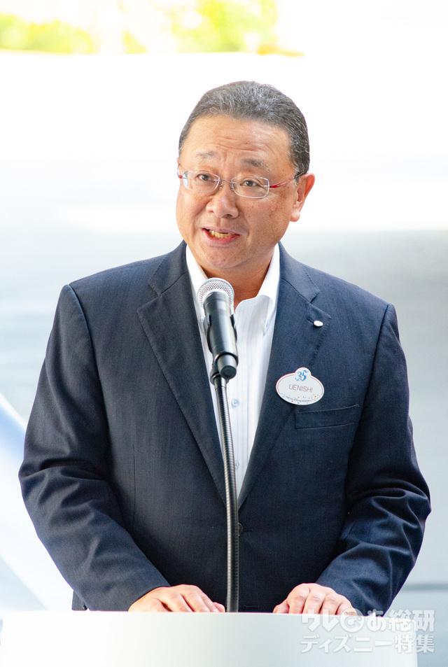 上西京一郎（株式会社オリエンタルランド 代表取締役社長（兼）COO）｜東京ディズニーランド「ハンドウォッシングエリア」オープニングセレモニー（2018年7月3日）
