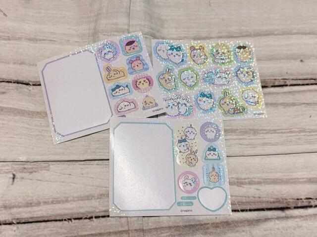 装飾に使ったシールを除いた25枚のフレークシール。自分で台紙から外していく仕様です