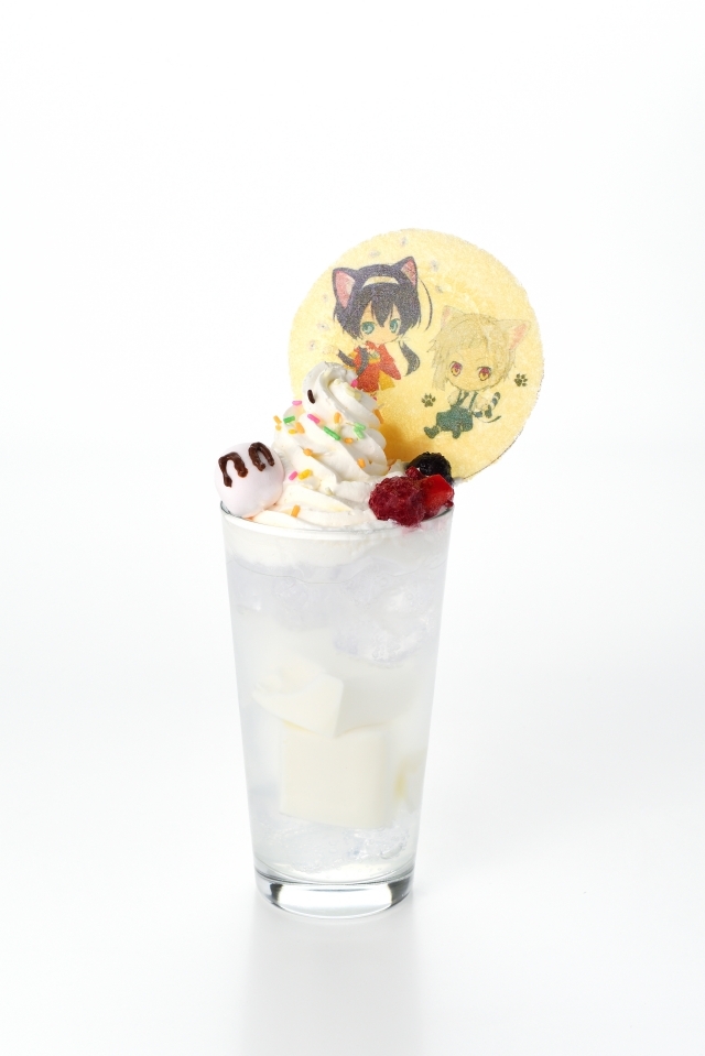 敦と鏡花ちゃんの杏仁豆腐ドリンク