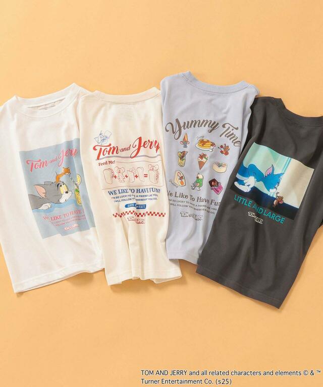 【GLOBAL WORK KIDS×トムとジェリー】ヘビロッTEE / TOM and JERRY 吸水速乾機能付きでサラサラした肌触りが心地よく、暑い日でも快適♪
