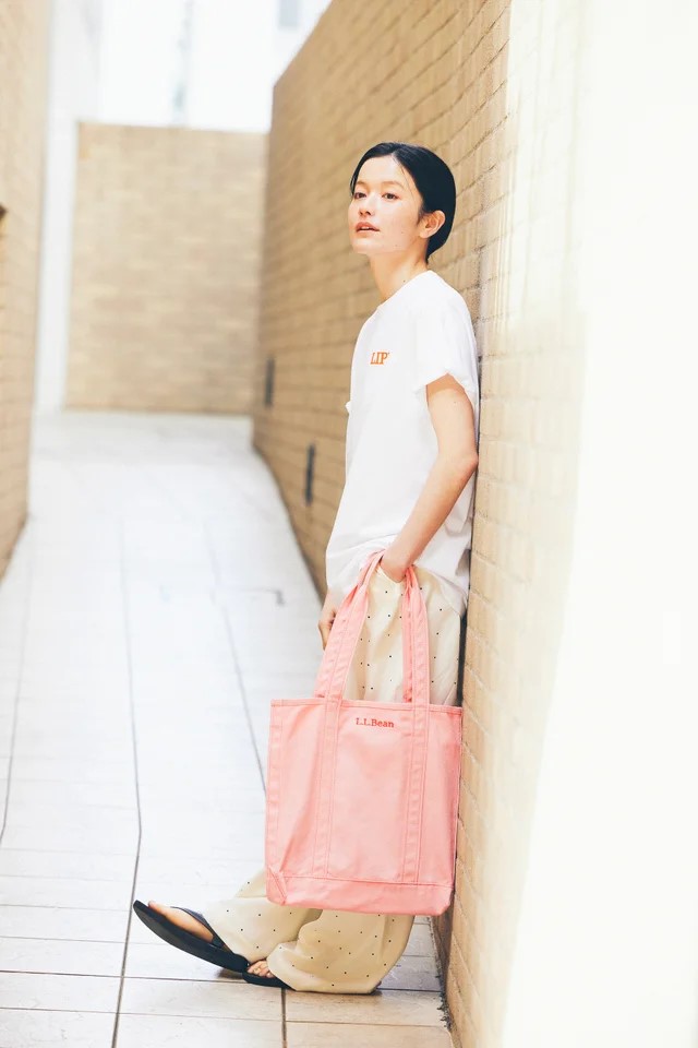 【L.L.Bean for bonjour records - Exclusive Record Tote Bag】手持ちでもバランス良く持てる