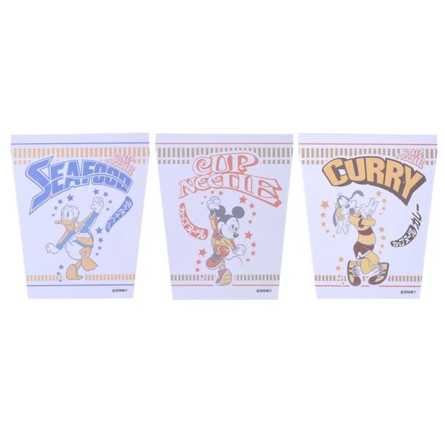 【カップヌードル】ミッキー、ドナルド、グーフィー メモ帳 Cup Noodle 1,100円