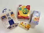 【パスコ 超熟食パン 6枚 リッツ クラッカー 128g トップバリュ バター 64g ディズニー しぼるだけホイップ 250ml】スーパーマーケットで購入したアレンジ用の商品