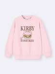 【GU×星のカービィ】キッズ「KIDS(男女兼用)グラフィックスウェットシャツ Kirby」11 PINK　￥1,990