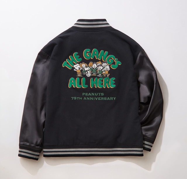 【ベルメゾン×PEANUTS】「刺繍デザインのスタジャン『スヌーピー』」14,900円、 4サイズ（S、M、L、LL）