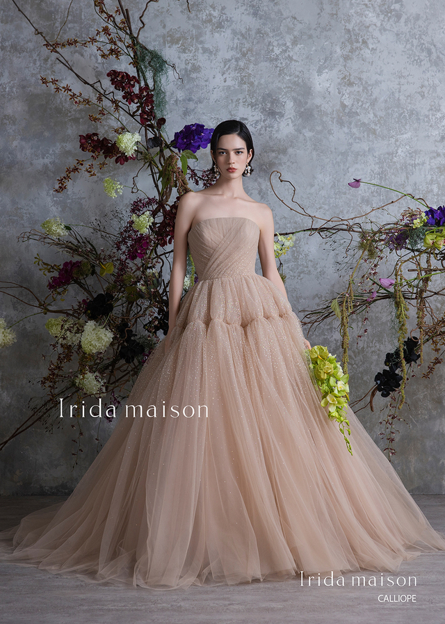 クラウディア｜「Irida maison（イリーダメゾン）」新作ウェディングドレス｜IM-0044_Beige