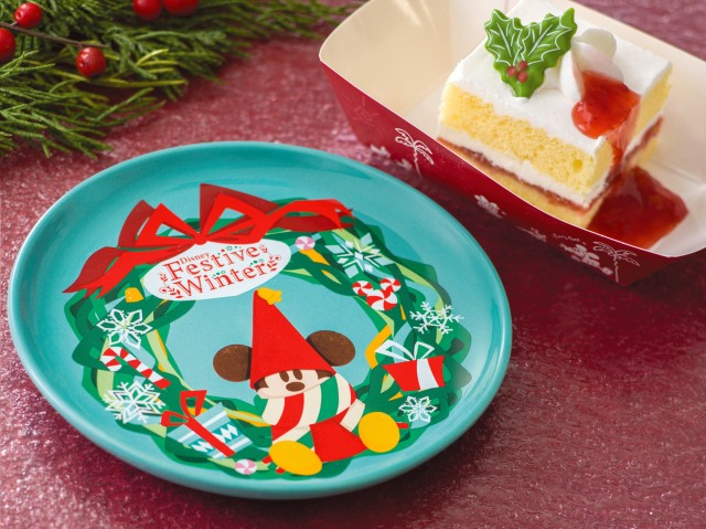 東京ディズニーリゾート「ディズニー・クリスマス」 トゥモローランド・テラス  ザンビーニ･ブラザーズ･リストランテ  ストロベリーショートケーキ、スーベニアプレート付き