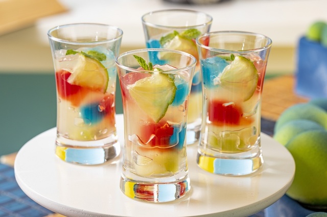 モザイクタイルのサングリアゼリー（ノンアルコール）