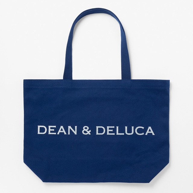 【DEAN & DELUCA「A BAG FOR HAPPINESS 2025」ラピスブルー/Lサイズ】約縦32×横45×マチ13cm。大容量サイズでまとめ買いにも便利!