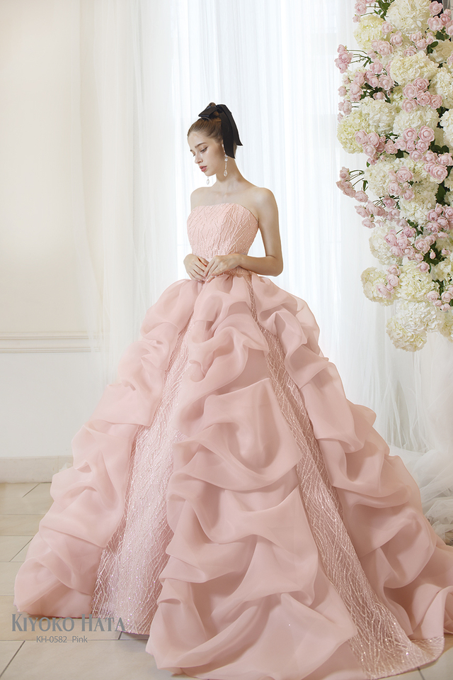 KIYOKO HATA（キヨコハタ）新作ウェディングドレス　KH-0582_Pink