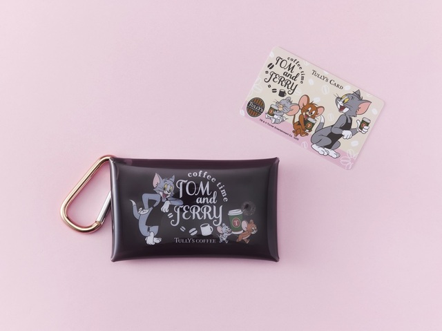 「トムとジェリー タリーズカード＆カラビナ付きマルチケース」＜価格： 1,680円～（税込）＞【タリーズコーヒーと「トムとジェリー」の2025年コラボ♪「桜舞う ハニークリームラテ」や限定フード＆グッズ販売！】