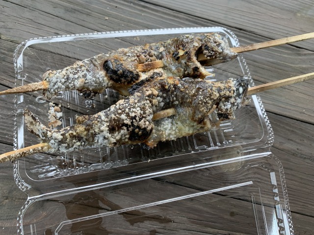 ニジマスの塩焼きは絶品だった