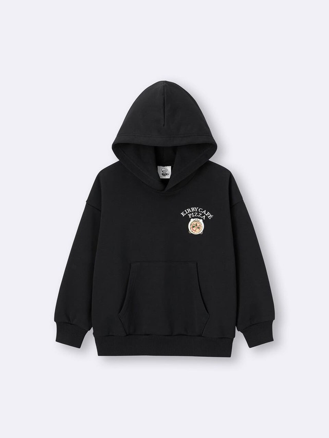 【GU×星のカービィ】キッズ「KIDS(男女兼用)スウェットフーディ Kirby」09 BLACK　￥2,290