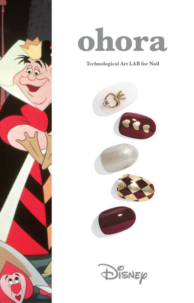 Queen of Hearts ¥2,310｜『ふしぎの国のアリス』ハートの女王｜セルフジェルネイルブランド「ohora（オホーラ）」ディズニーストア共同企画第6弾