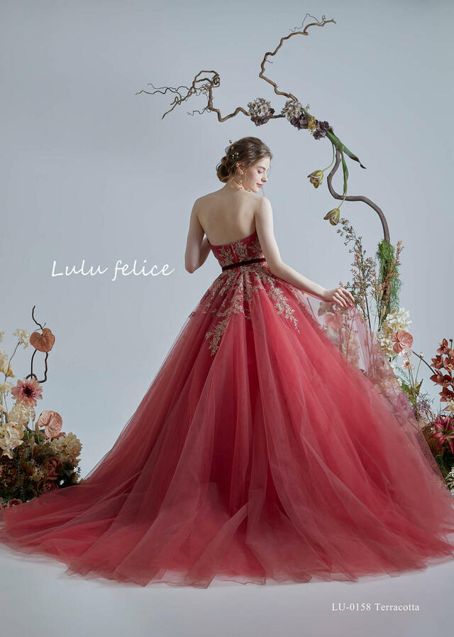 「Lulu felice（ルル・フェリーチェ）」新作ウェディングドレス　LU-0158_Terracotta