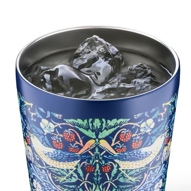 【ウィリアム・モリス 真空断熱タンブラー　いちご泥棒】真空断熱構造で氷が6時間溶けない