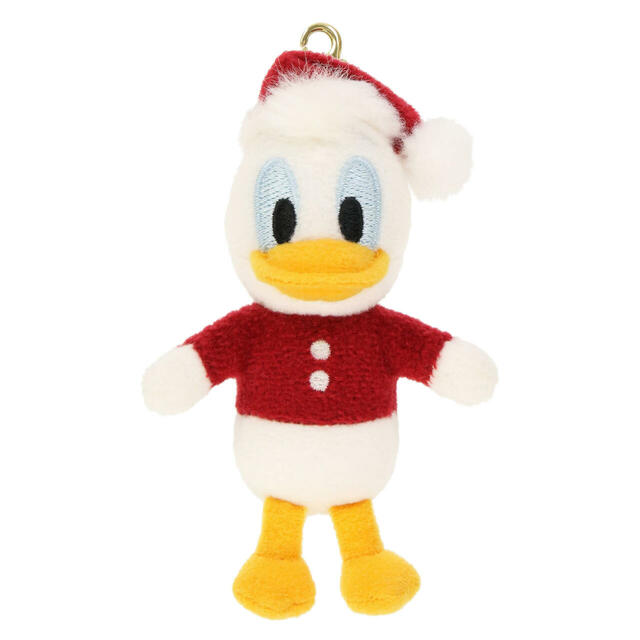 ぬいぐるみチャーム 1,200円｜東京ディズニーリゾート「ディズニー・クリスマス」スペシャルグッズ｜「Dazzling Christmas in New York！」のグッズ｜販売店舗：東京ディズニーシー「ガッレリーア・ディズニー」｜発売日：2024年11月8日（金）