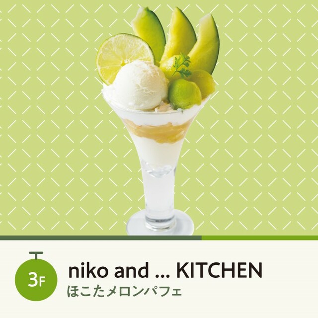 「ほこたメロンパフェ」＜ 1,430円＞【横浜ベイクォーターで「ほこたメロンフェア」開催】