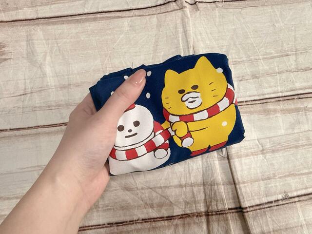 【kodomoe12月号付録 ノラネコぐんだん おおきなトート】折りたたんで持ち運べるので、バッグに入れても邪魔になりません◎