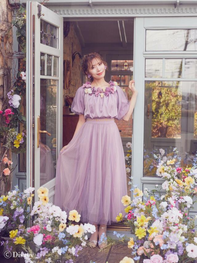 ワンピース ￥28,000｜Maison de FLEUR あいにゃんコラボレーション ディズニーコレクション『塔の上のラプンツェル』