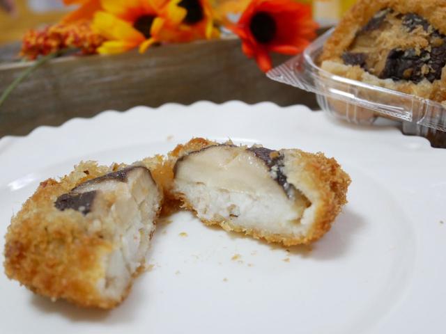 がっつり食べたいけどヘルシーなものをという方におすすめ。椎茸えび詰めフライ　税込289円