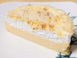 【コストコ ダブルチーズケーキ 800g（6個） 1498円】レアチーズ（上）とベイクド（下）の2層構造