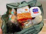 【アンドパッカブル コンビニ マルシェバッグ エコバック】お弁当以外の食材も大量に入ります