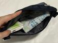 【ワークマン しごできカバン 撥水防汚2WAYトートバッグ】バッグインバッグは約縦15×横24cm。財布やスマホを入れるのにちょうどいい大きさです
